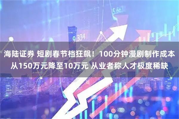 海陆证券 短剧春节档狂飙！100分钟漫剧制作成本从150万元降至10万元 从业者称人才极度稀缺