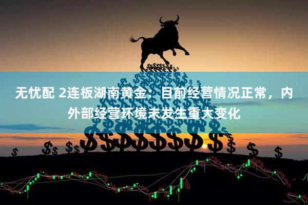 无忧配 2连板湖南黄金：目前经营情况正常，内外部经营环境未发生重大变化