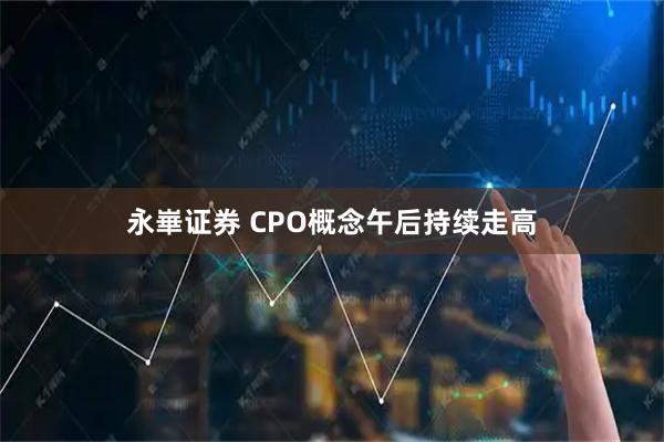 永崋证券 CPO概念午后持续走高