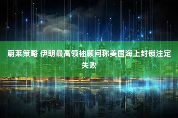 蔚莱策略 伊朗最高领袖顾问称美国海上封锁注定失败