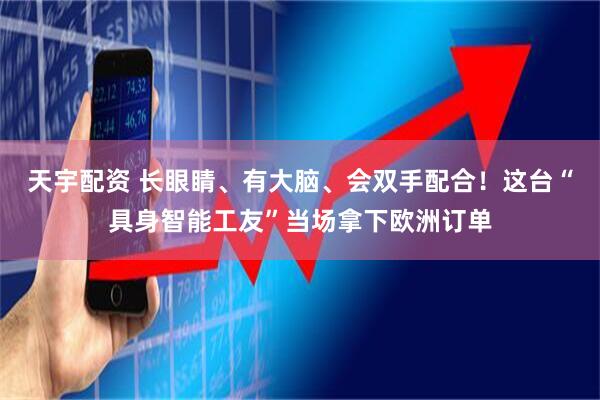 天宇配资 长眼睛、有大脑、会双手配合！这台“具身智能工友”当场拿下欧洲订单
