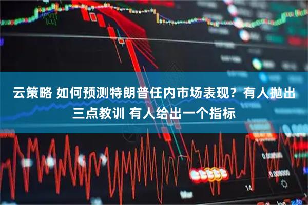 云策略 如何预测特朗普任内市场表现？有人抛出三点教训 有人给出一个指标