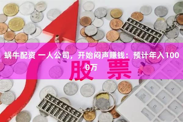 蜗牛配资 一人公司，开始闷声赚钱：预计年入1000万